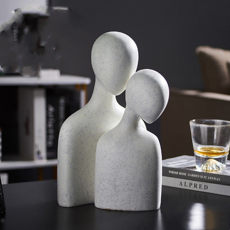 Nordic Abstract Love Figure Sculpture Living Room Decor