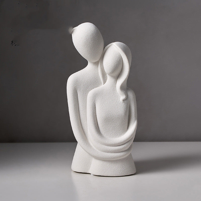 Nordic Abstract Love Figure Sculpture Living Room Decor