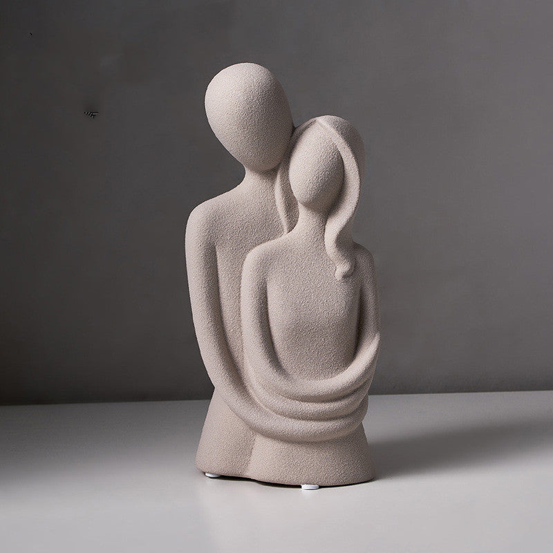Nordic Abstract Love Figure Sculpture Living Room Decor