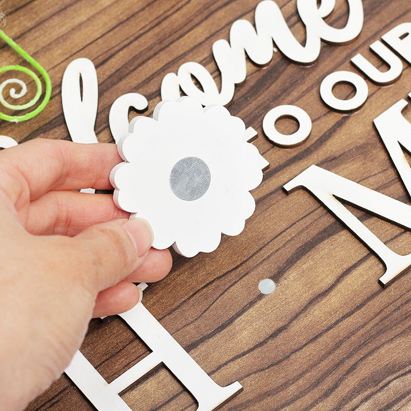 Interchangeable Wooden Door Hanger Magnetic Seasonal Decor
