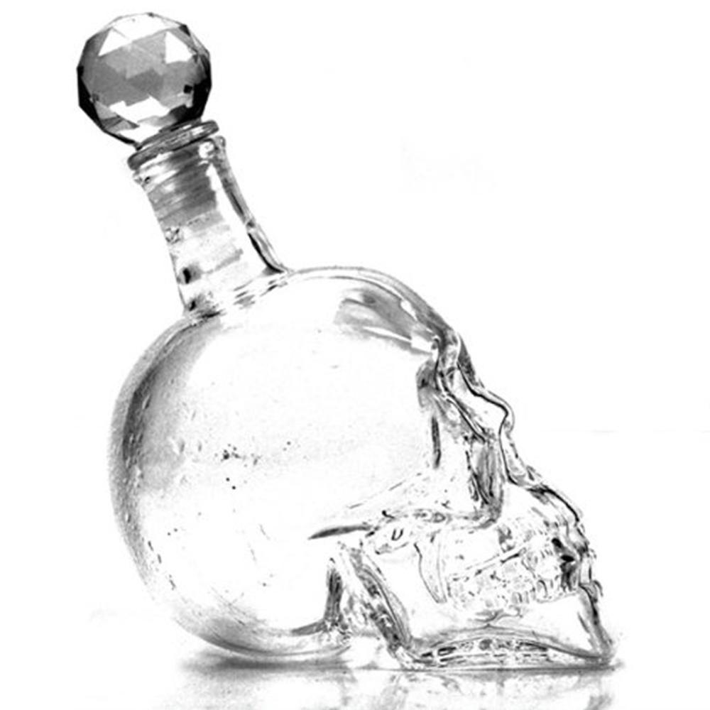 Skull Glass Whiskey Vodka Crystal Bottle