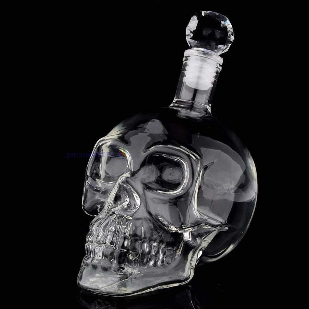 Skull Glass Whiskey Vodka Crystal Bottle