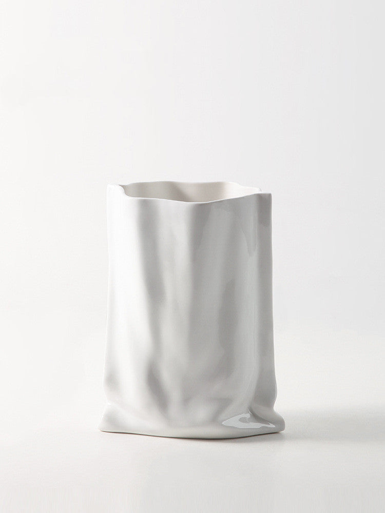 Silver Electroplated Ceramic Vase Dried Flowers Decor
