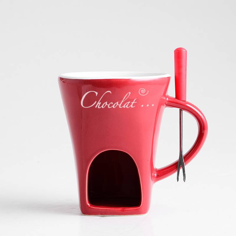 Mini Fondue Mug Set Chocolate Cheese Warmer Kit