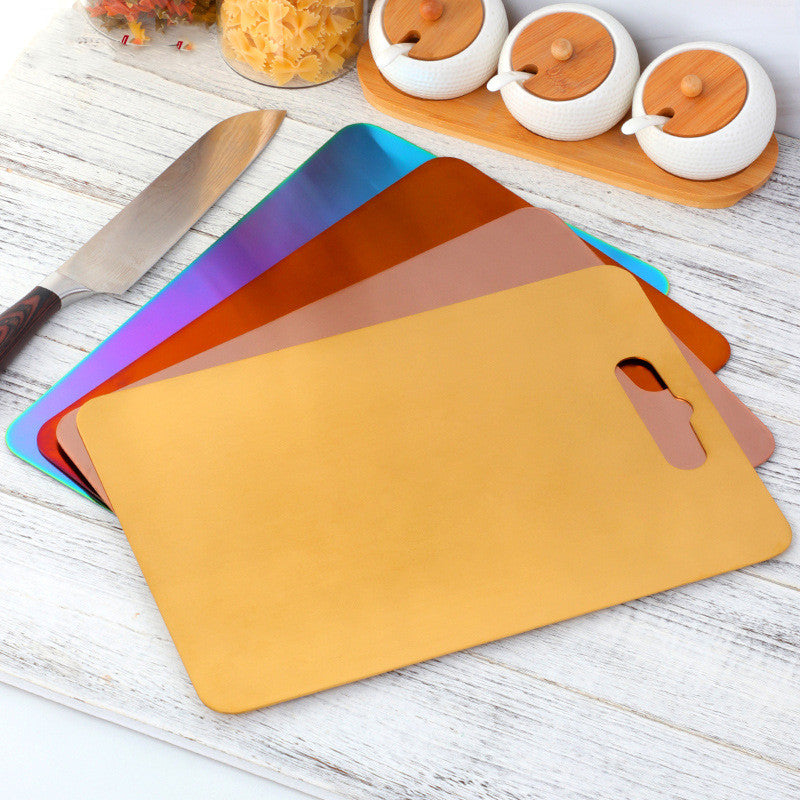 Titanium Plated Stainless Steel Cutting Board For Durable Food Prep