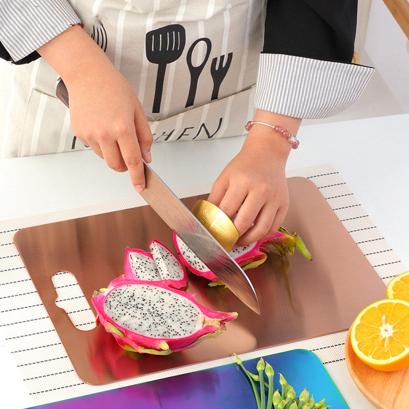 Titanium Plated Stainless Steel Cutting Board For Durable Food Prep