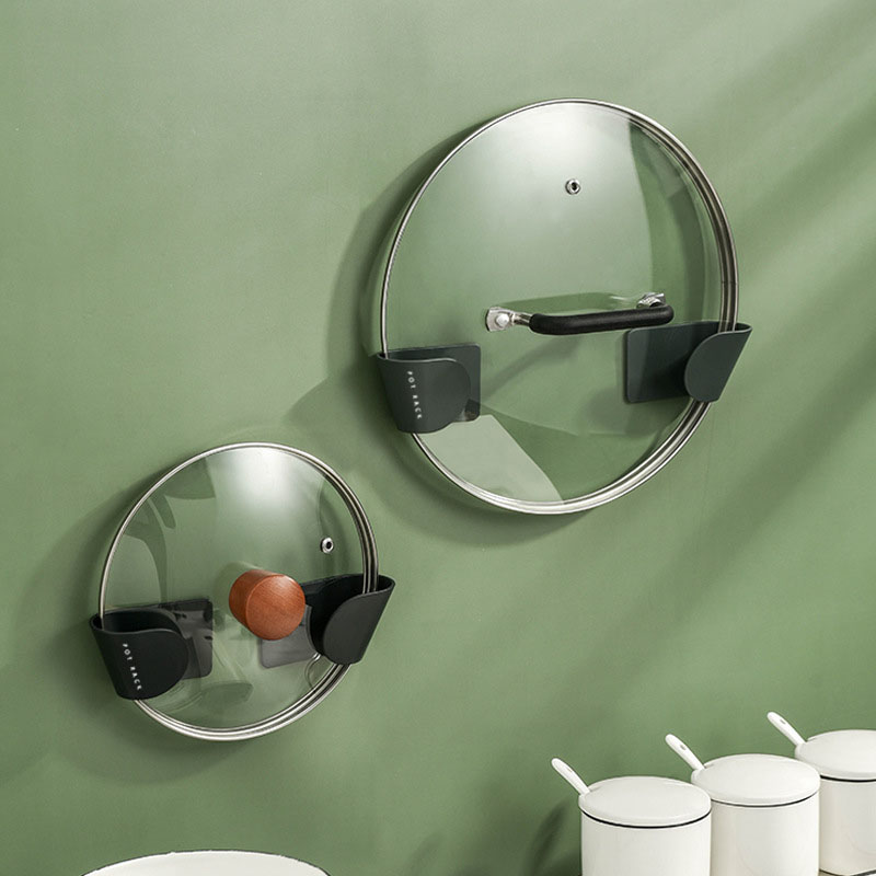 Wall-Mounted Pot Lid Rack Multifunctional Organizer