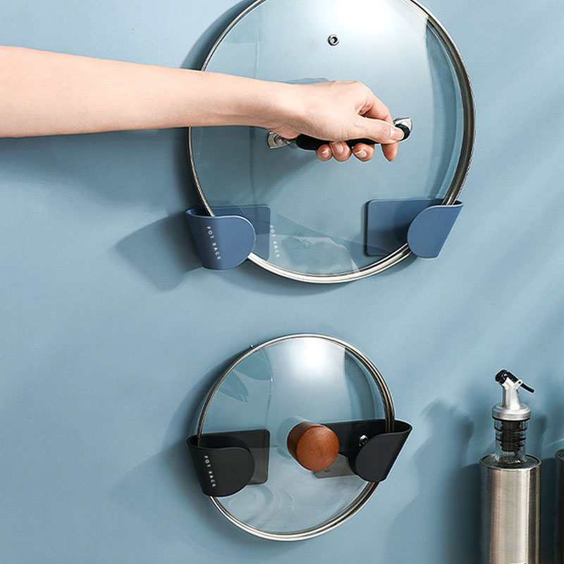 Wall-Mounted Pot Lid Rack Multifunctional Organizer