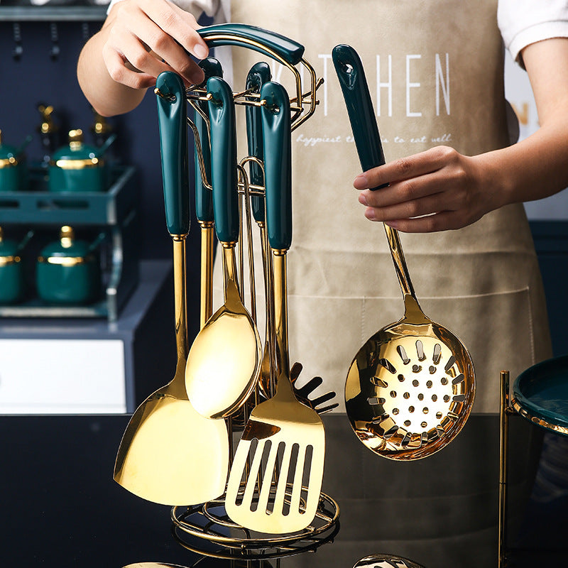 7Pcs Stainless Steel Silicone Kitchen Utensil Set