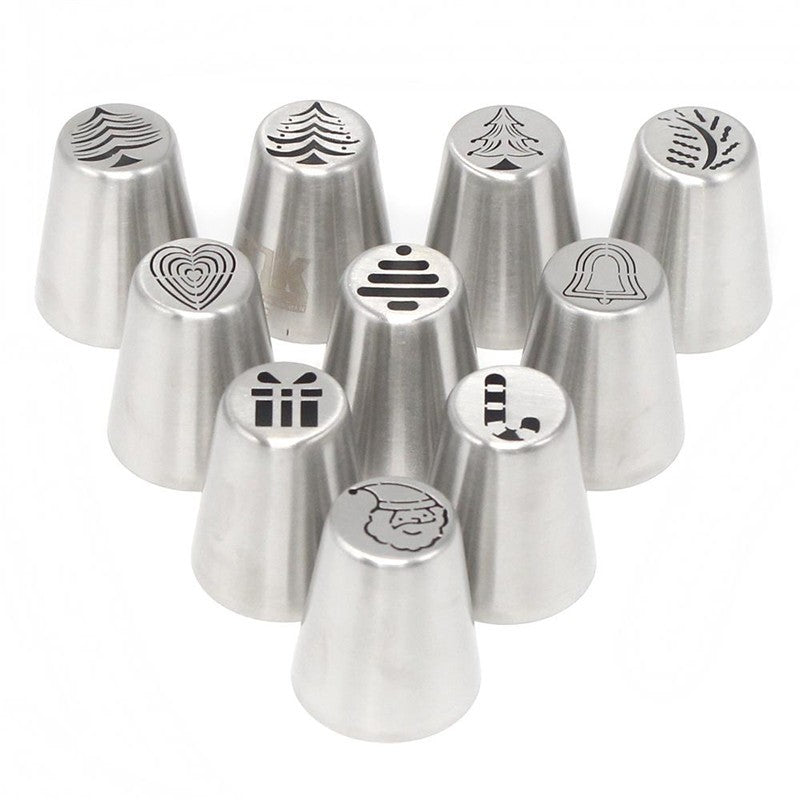 3-In-One Christmas Stainless Steel Cake Decorating Nozzle Set
