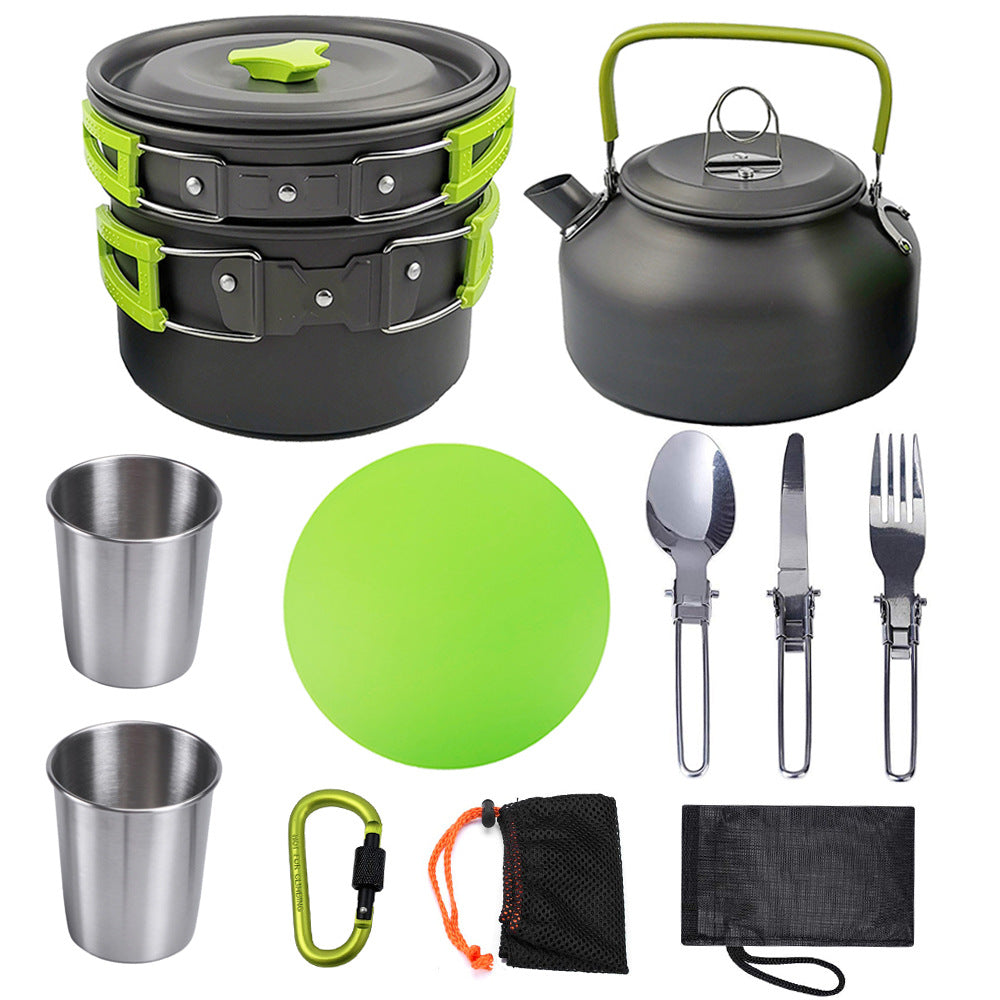 Camping Cookware And Cutlery Set Outdoor Travel Kit