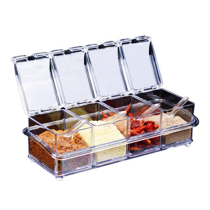 Transparent Acrylic Kitchen Seasoning Storage Box