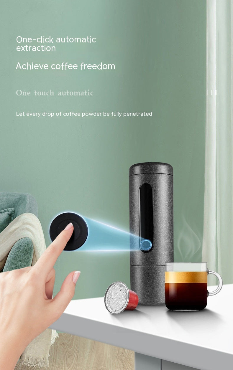 Mini Portable Travel Coffee Machine Dual Use Capsule Ground