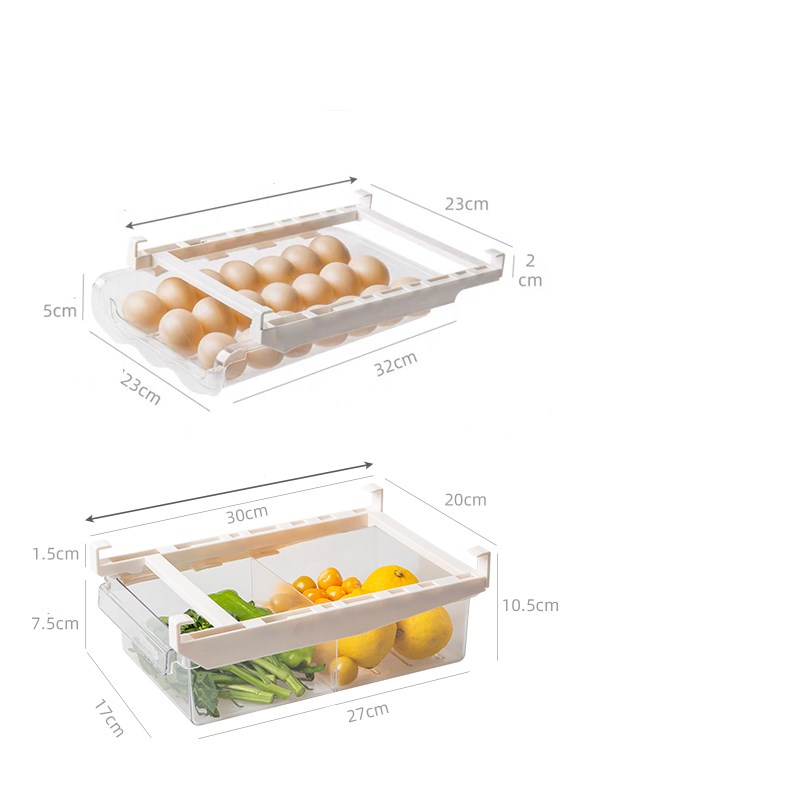 Adjustable Refrigerator Storage Rack Pull Out Kitchen Organizer