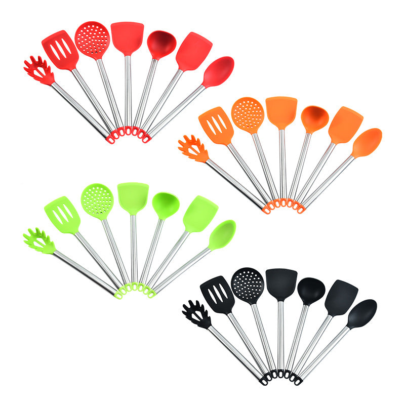 Stainless Steel Silicone 7-Piece Kitchen Utensil Set