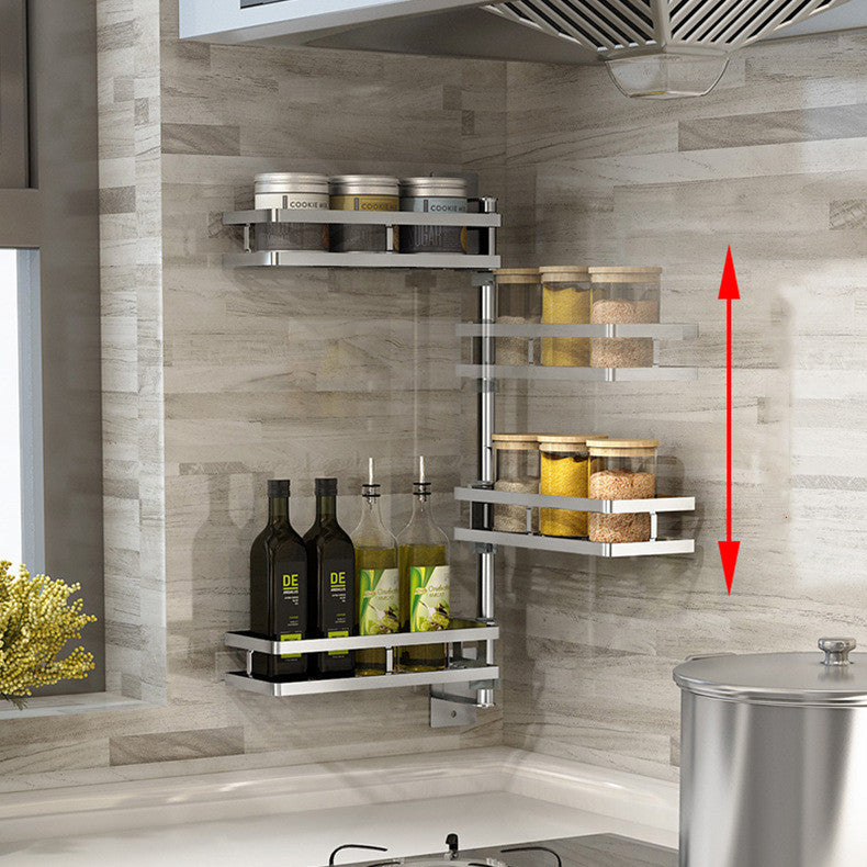 Wall Mounted Punch Free Kitchen Storage Shelf