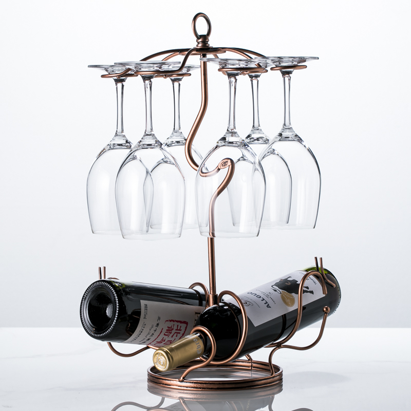 European Upside Down Wine Glass Hanging Rack Decoration