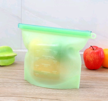 Silicone Vacuum Sealed Food Storage Bag Reusable Fresh Keeping Bag