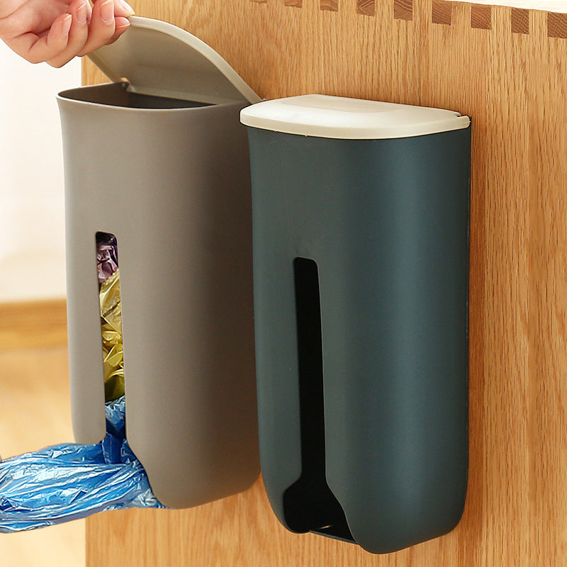Wall Mounted Plastic Bag Storage Box Large Capacity Non Drilling