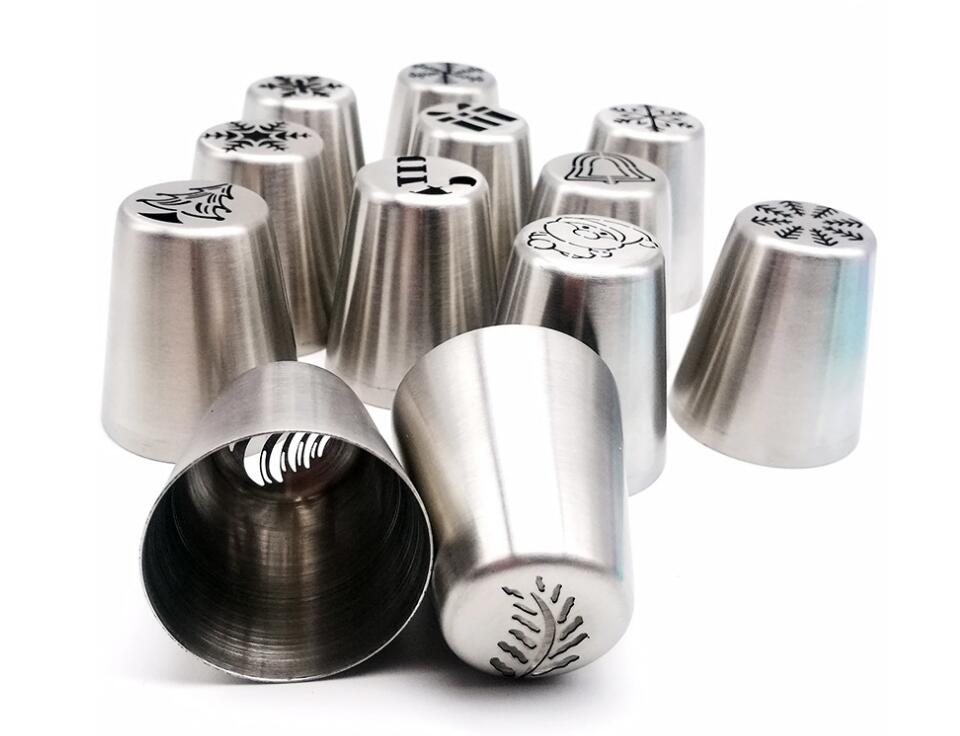 3-In-One Christmas Stainless Steel Cake Decorating Nozzle Set