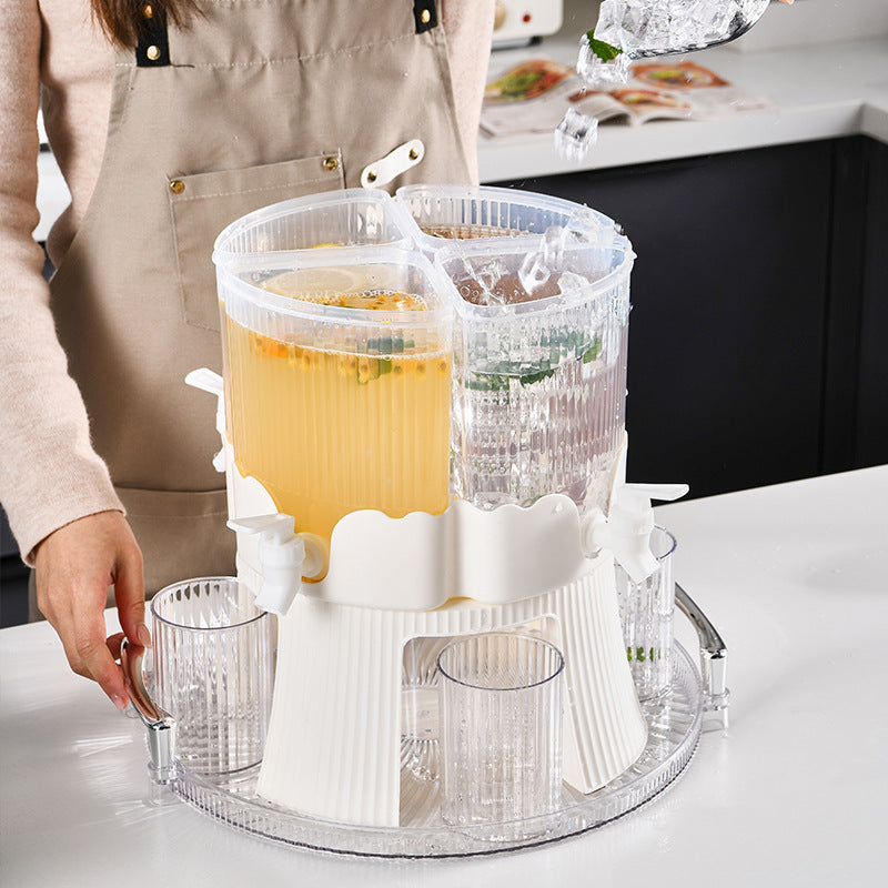 Rotatable Four Compartment Plastic Kitchen Water Kettle