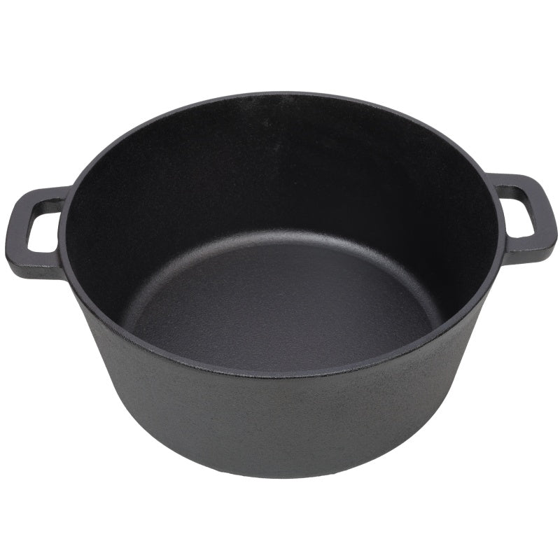 Pre-Seasoned Cast Iron Dutch Oven with Dual Handles