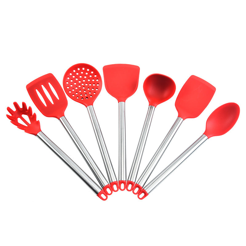 Stainless Steel Silicone 7-Piece Kitchen Utensil Set