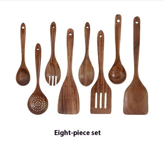Thailand Teak Wood Kitchen Utensil Set Spoon Ladle Skimmer