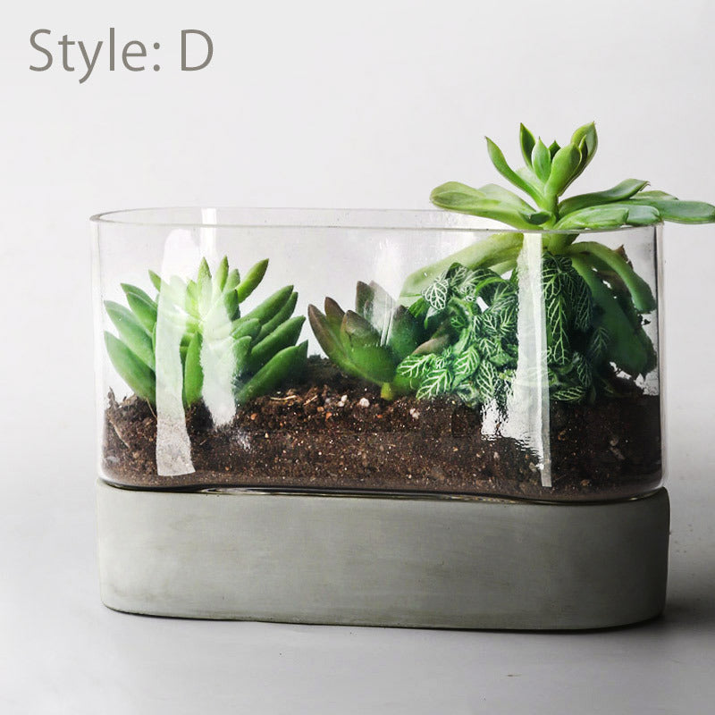 Straight Cement Flower Vase