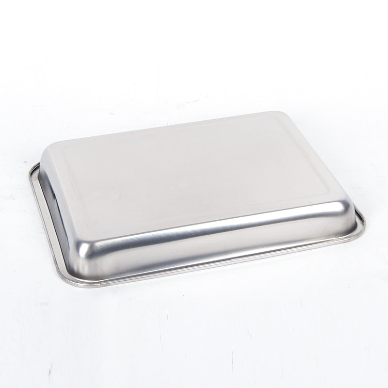 Stainless Steel Rectangular Storage Tray Deep Serving Pan