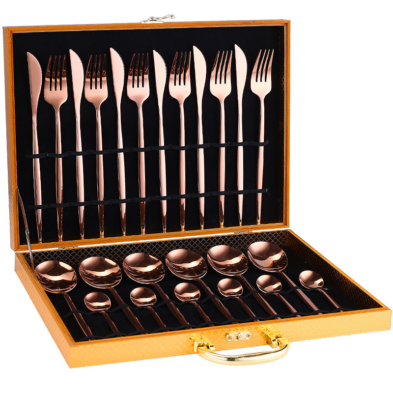 24 Piece Luxury Cutlery Set For Elegant Dining Experience
