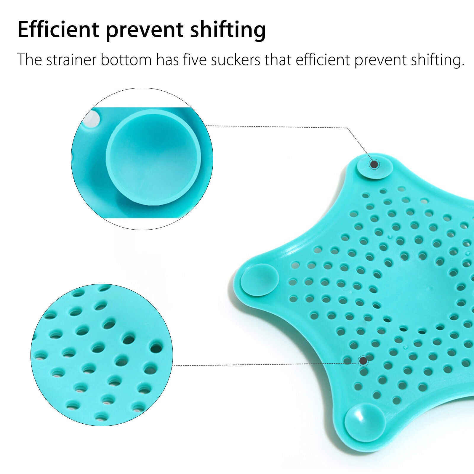 3Pcs Silicone Starfish Sink Drain Hair Catcher Filters