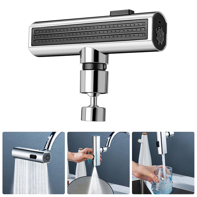 Universal Rotating Waterfall Kitchen Faucet Bubbler Attachment