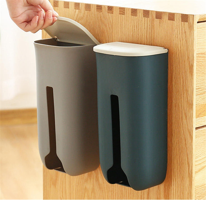 Wall Mounted Plastic Bag Storage Box Large Capacity Non Drilling