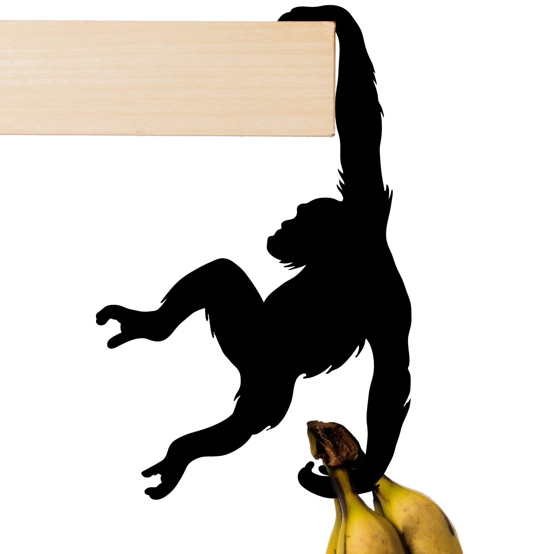 Wooden Monkey Wall Hook Decorative Organizer For Kitchen And Living Room
