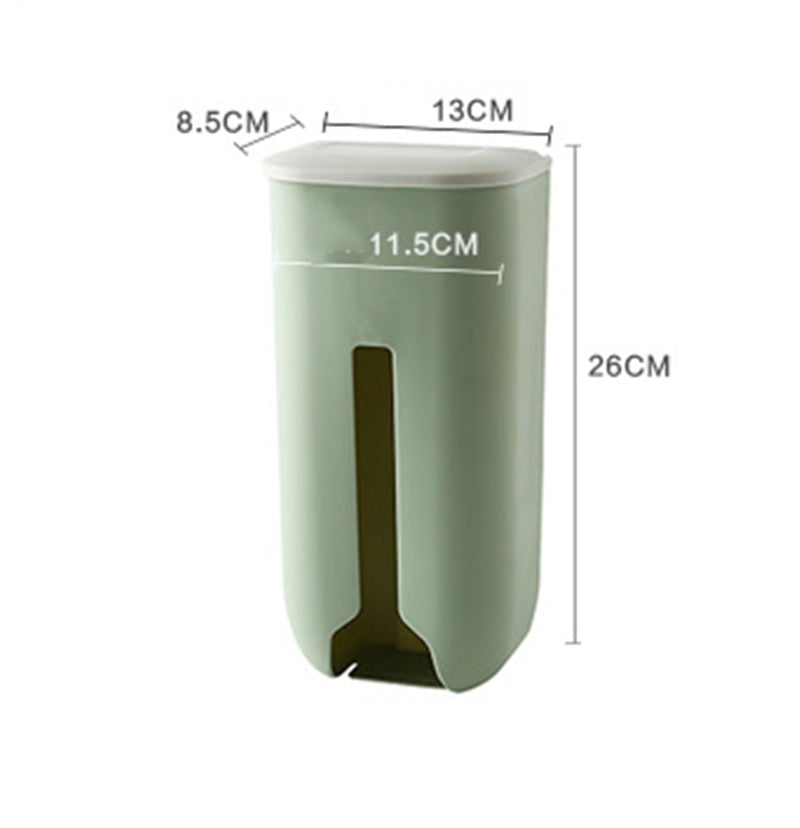Wall Mounted Plastic Bag Storage Box Large Capacity Non Drilling