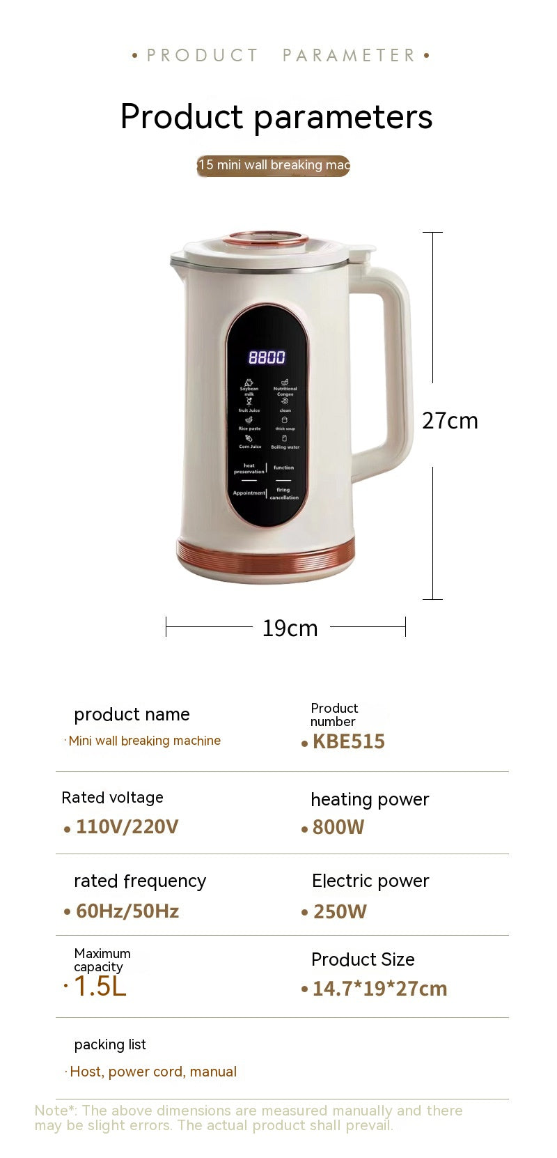 Mini Multifunctional Bean Juice Maker Blender