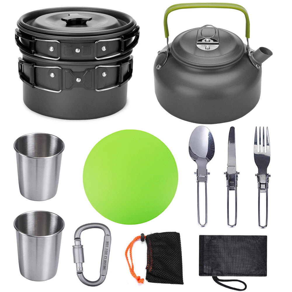 Camping Cookware And Cutlery Set Outdoor Travel Kit