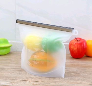 Silicone Vacuum Sealed Food Storage Bag Reusable Fresh Keeping Bag