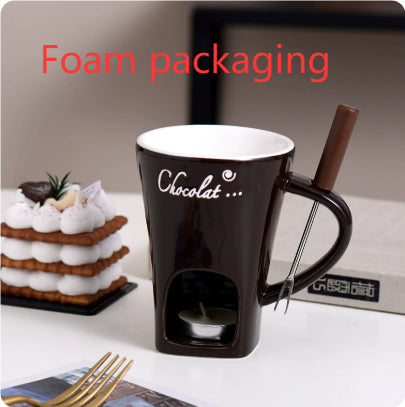 Mini Fondue Mug Set Chocolate Cheese Warmer Kit