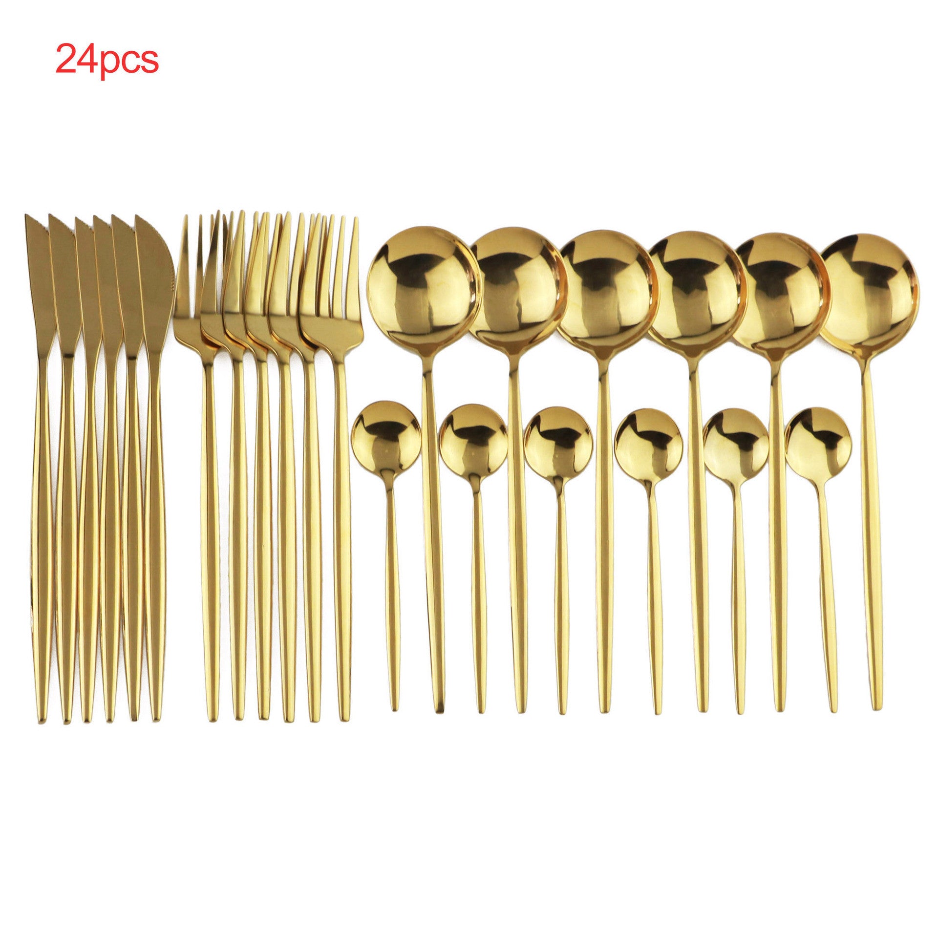 24 Piece Luxury Cutlery Set For Elegant Dining Experience