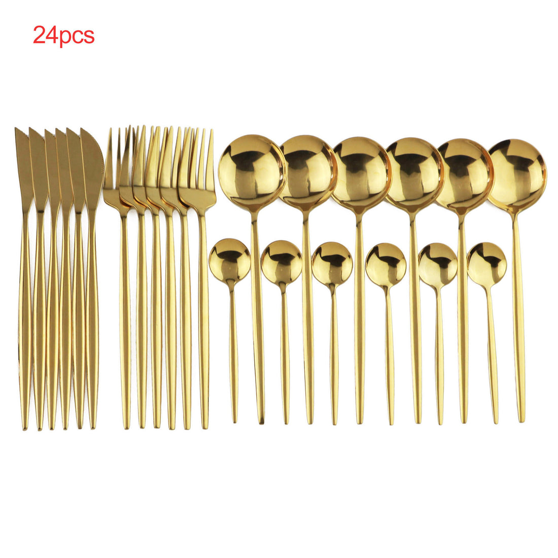 24 Piece Luxury Cutlery Set For Elegant Dining Experience