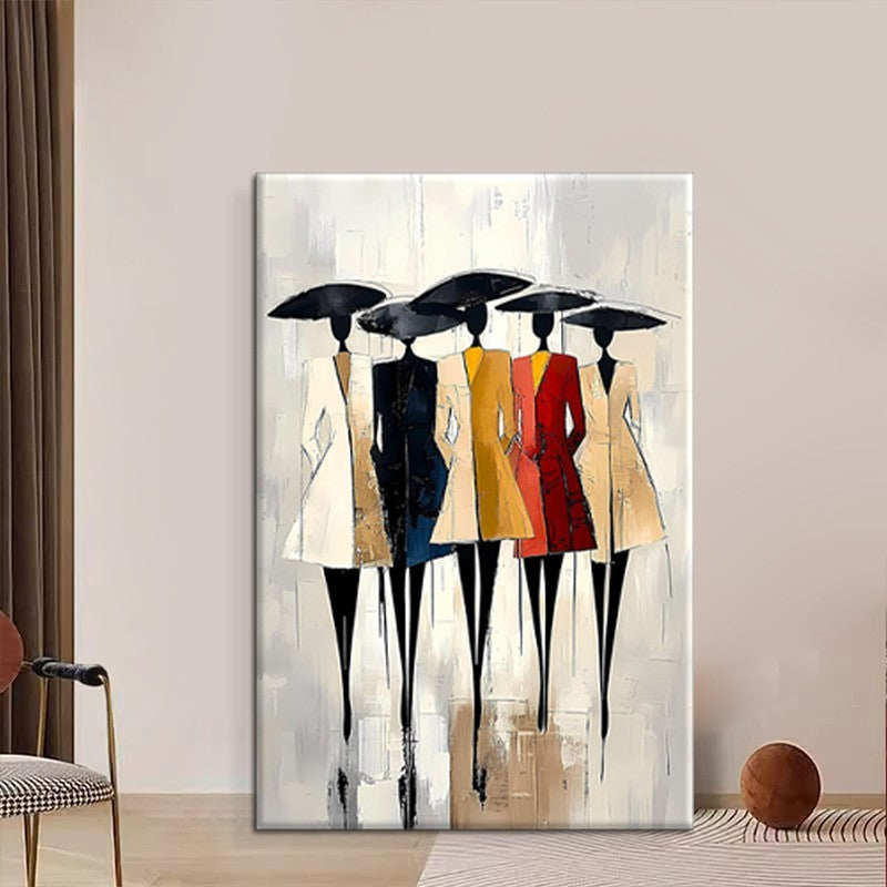 Abstract African Woman Canvas Oil Painting Wall Art