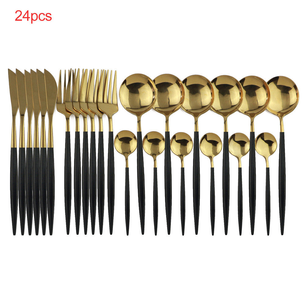 24 Piece Luxury Cutlery Set For Elegant Dining Experience