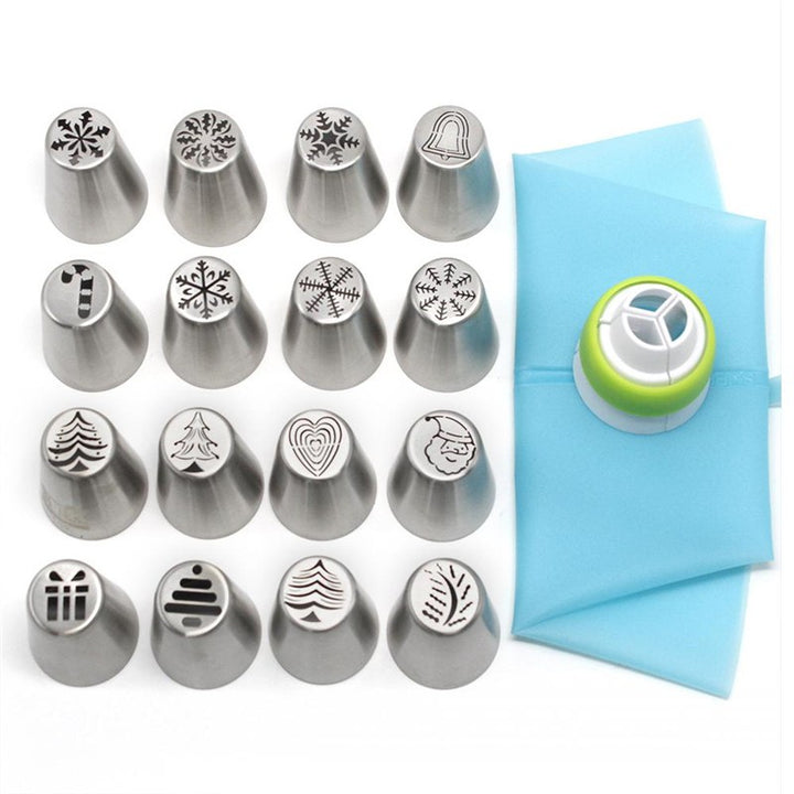 3-In-One Christmas Stainless Steel Cake Decorating Nozzle Set