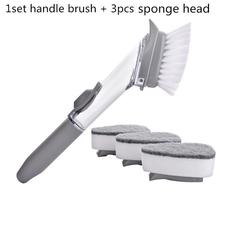 2 In 1 Long Handle Removable Cleaning Brush Kitchen Tool