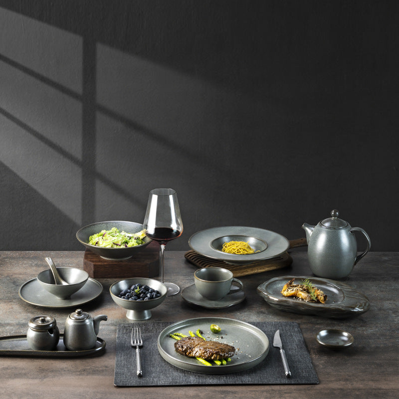 Frosted Minimalist Kitchen Plates And Tableware