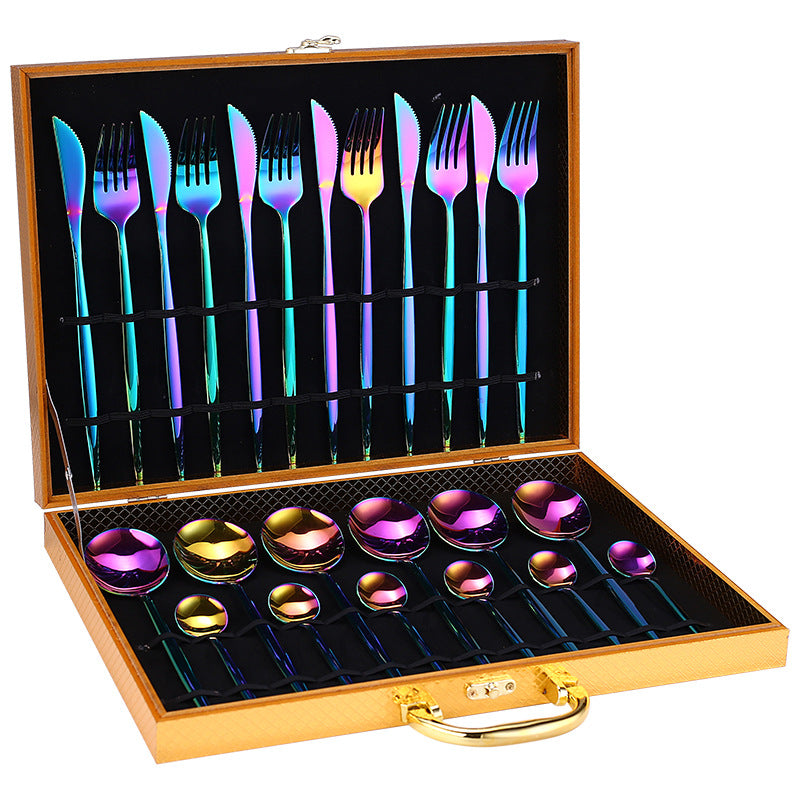 24 Piece Luxury Cutlery Set For Elegant Dining Experience