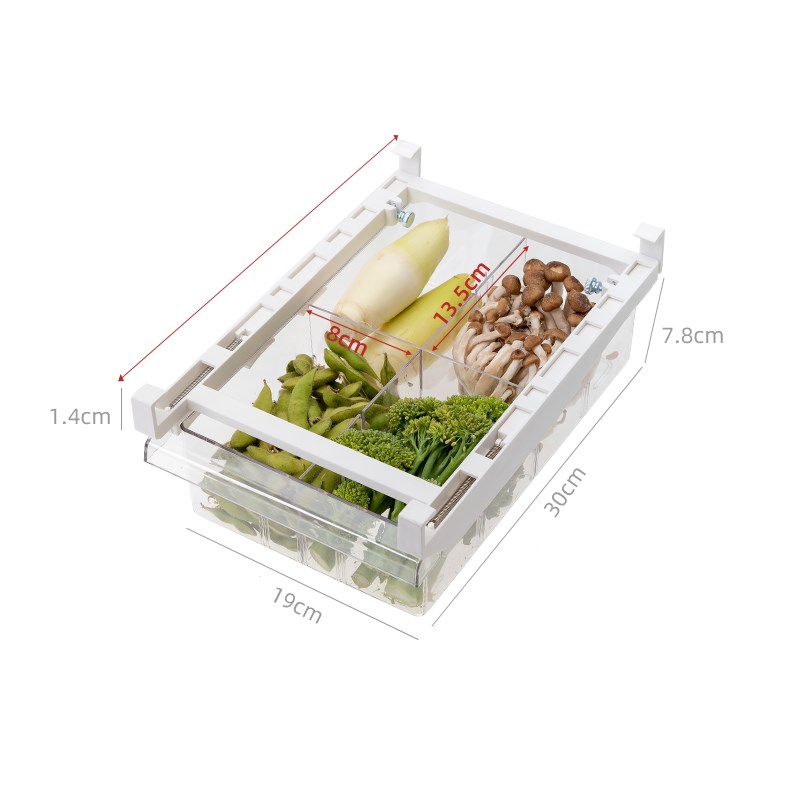Adjustable Refrigerator Storage Rack Pull Out Kitchen Organizer