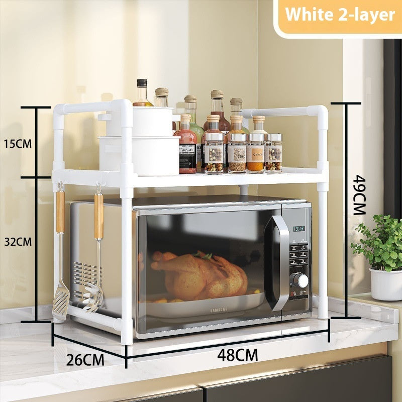 Double Layer Microwave Oven Kitchen Storage Rack